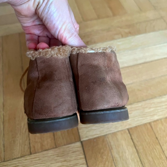 Age of Innocence Kids Camel Suede Shearling Booties - Picture 4 of 11